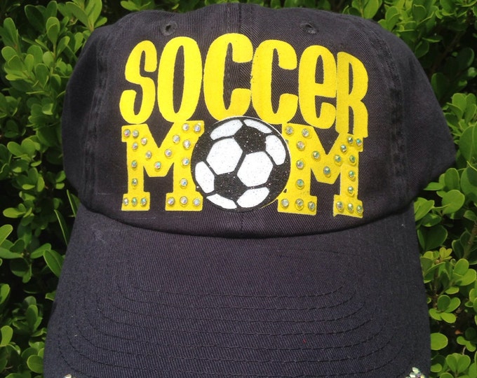 Soccer Mom Hat, Womens Baseball Cap, Sports Mom Cap, Personalized Womens Accessories