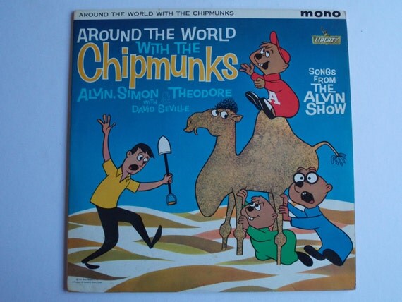 1961 Near Mint Alvin and The Chipmunks Around by OrbitOfNeptune - Alvin And The Chipmunks Travel Around The World