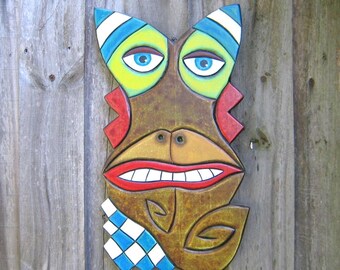Sea Monkey, Original Wood Carving, Wall Art, Wood Sculpture, Wall Decor, by Fig Jam Studio