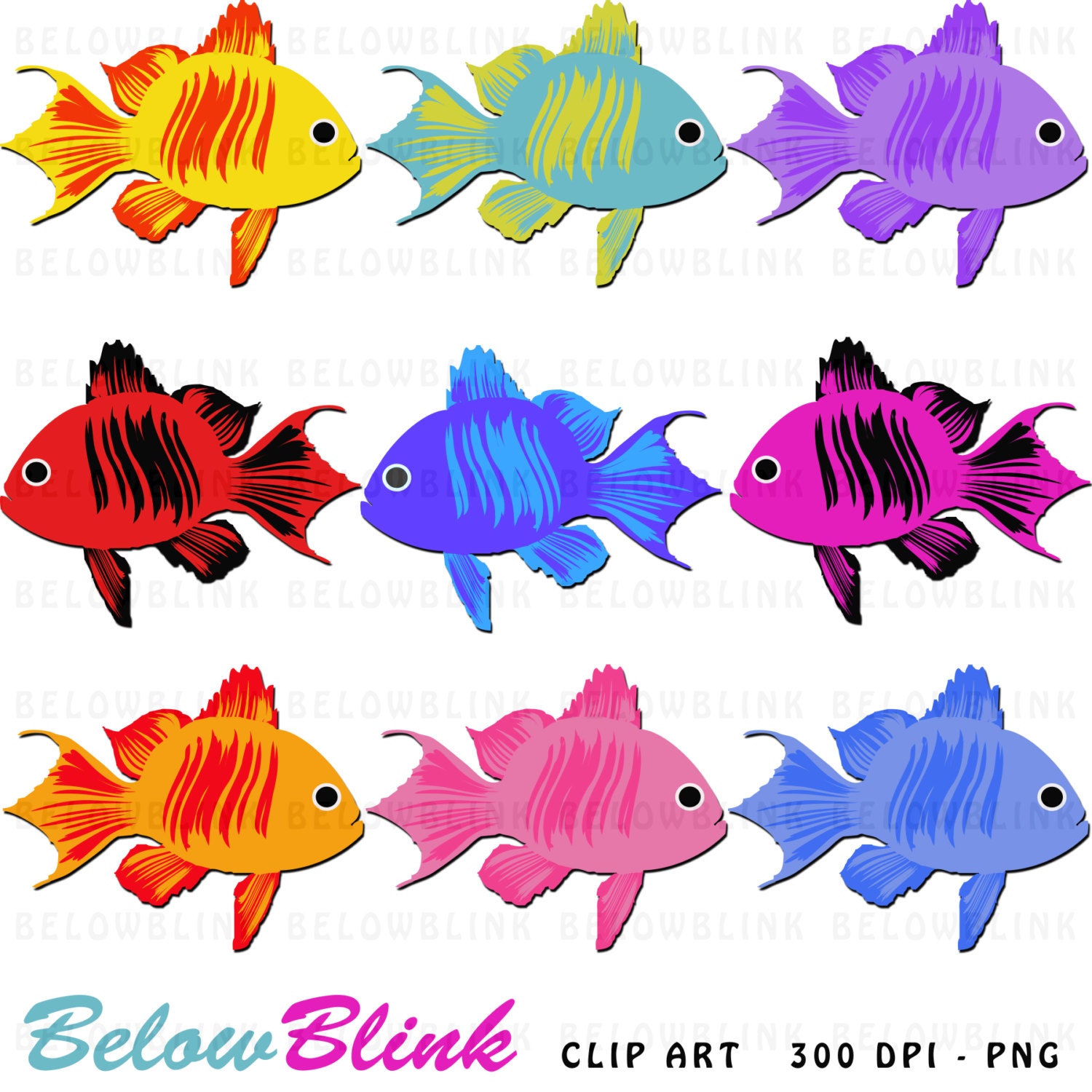 free colorful fish clipart - photo #36