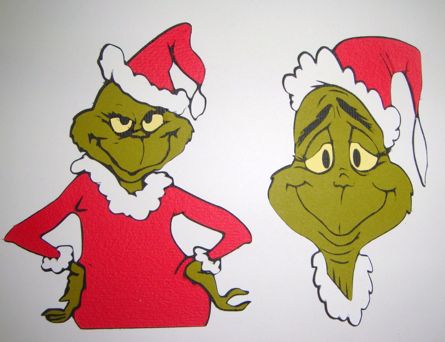 Grinch Christmas Paper Die Cut Paper Piecing Scrapbook