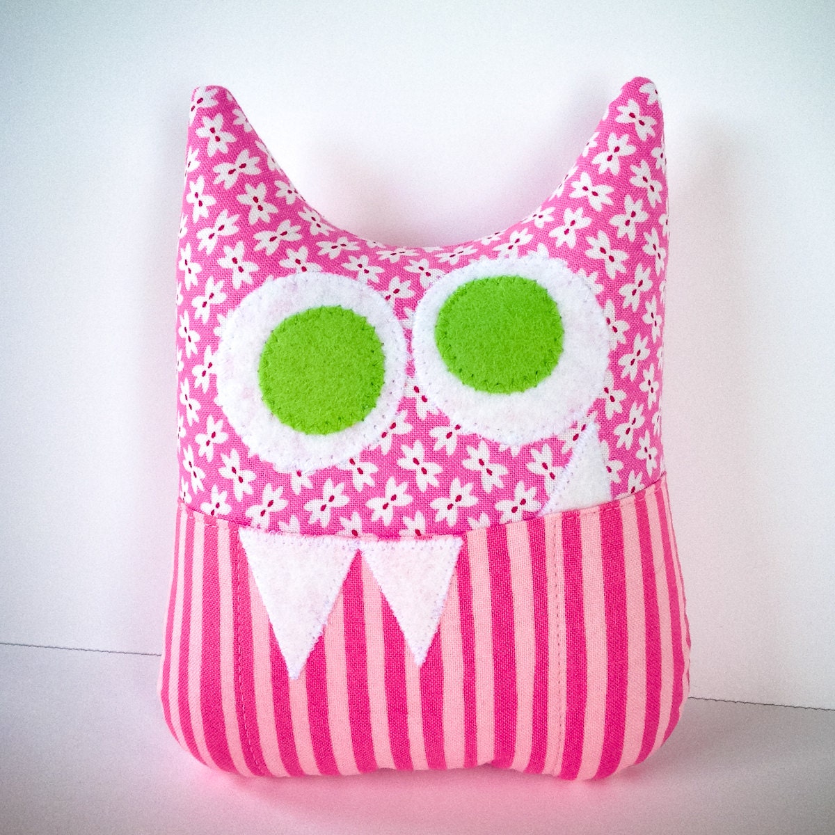 Tooth Fairy Pillow Personalized Monster Pink Print and