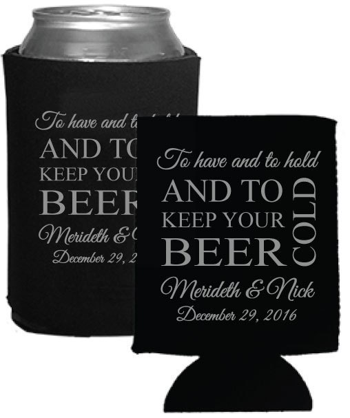 Personalized Wedding Favors Beer Koozies Coolies by Factory21