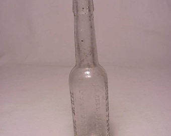 c1890s Florida Water Lazell Dalley & Co. New York, N.Y. , Cork Top Clear Blown Glass Florida Water Perfume Bottle No. 1