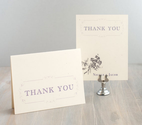 Personalized Wedding Thank You Cards Rustic Wedding