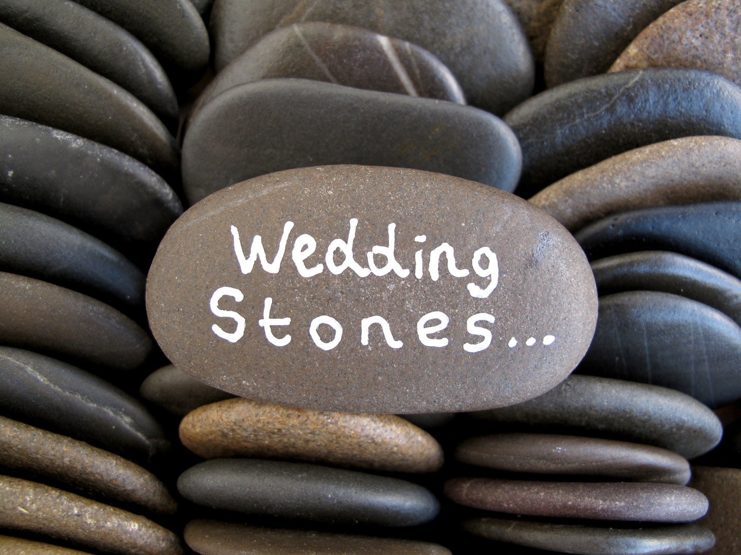 50 Wish Stones Flat Rocks Guest Book Stones Beach by StoneAlone