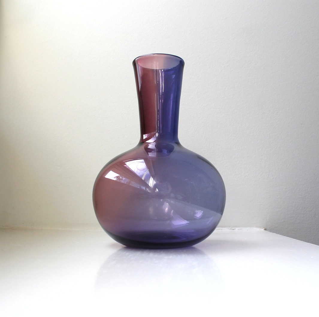 RESERVED Mid Century Modern Art Glass Vase by VintageModernAndMore