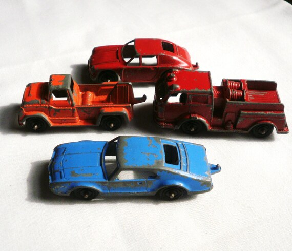 Four Vintage Tootsie Toy Cars by antiquario on Etsy