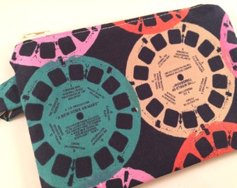 Viewfinder Small Zippered Pouch, Coin Purse, Wallet, Notions Case, Vegan Wallet, Phone Case, iPod Case