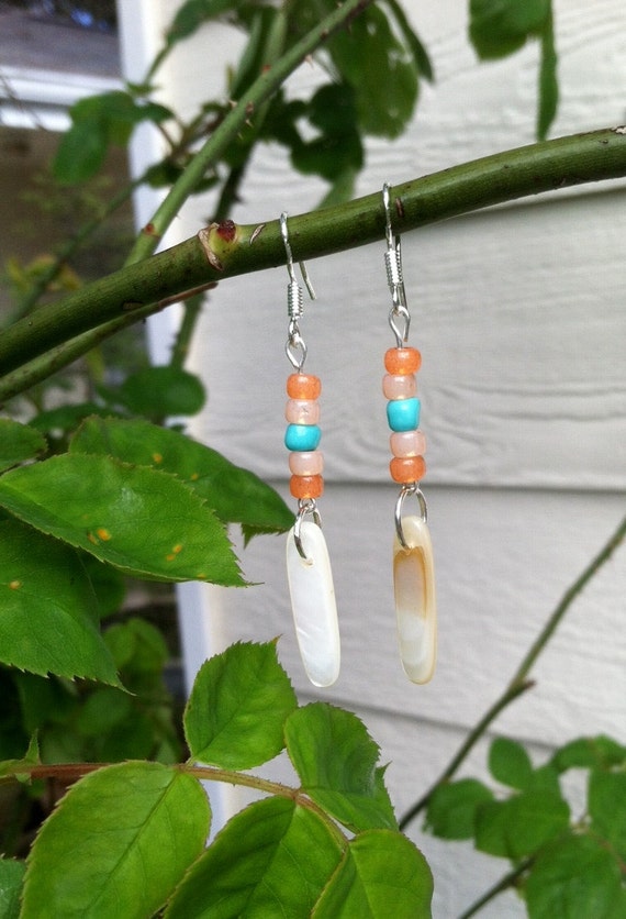 beaded shell earrings