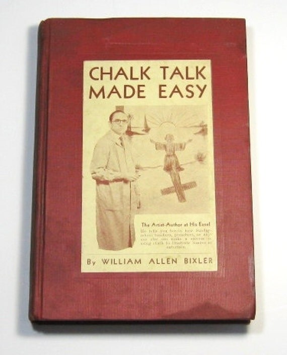 Chalk Talk Made Easy Vintage Art Book by yellowcabvintage on Etsy
