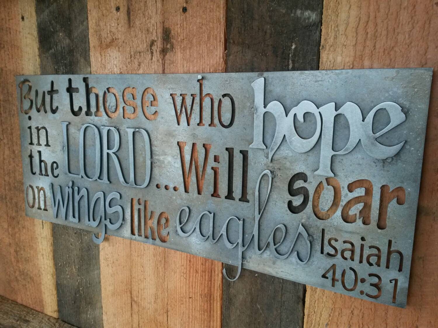 Metal Bible Verse Sign. Isaiah 4031 But those by MetalMeltersllc