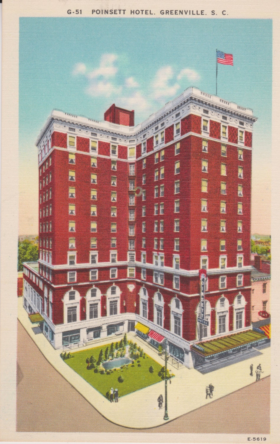 Poinsett Hotel Greenville South Carolina by postcardsofthepast