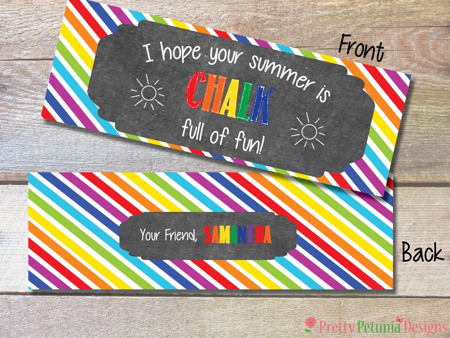 Chalk Full of Fun Ziplock Size Bag Topper End of Year Gift