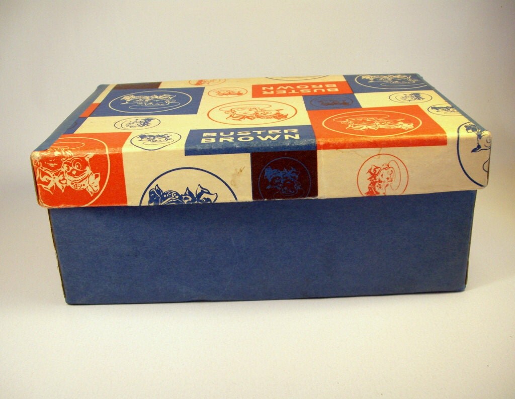 Vintage BUSTER BROWN Shoe BOX / Kid�s / by VintageAntiqueLane Vintage BUSTER BROWN Shoe BOX / Kid�s / by VintageAntiqueLane