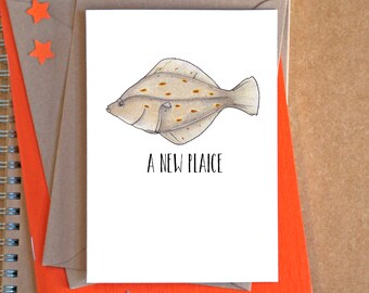 New Plaice Card - New Home Card - new house card - housewarming card - house moving card - welcome to new house card - funny new home card