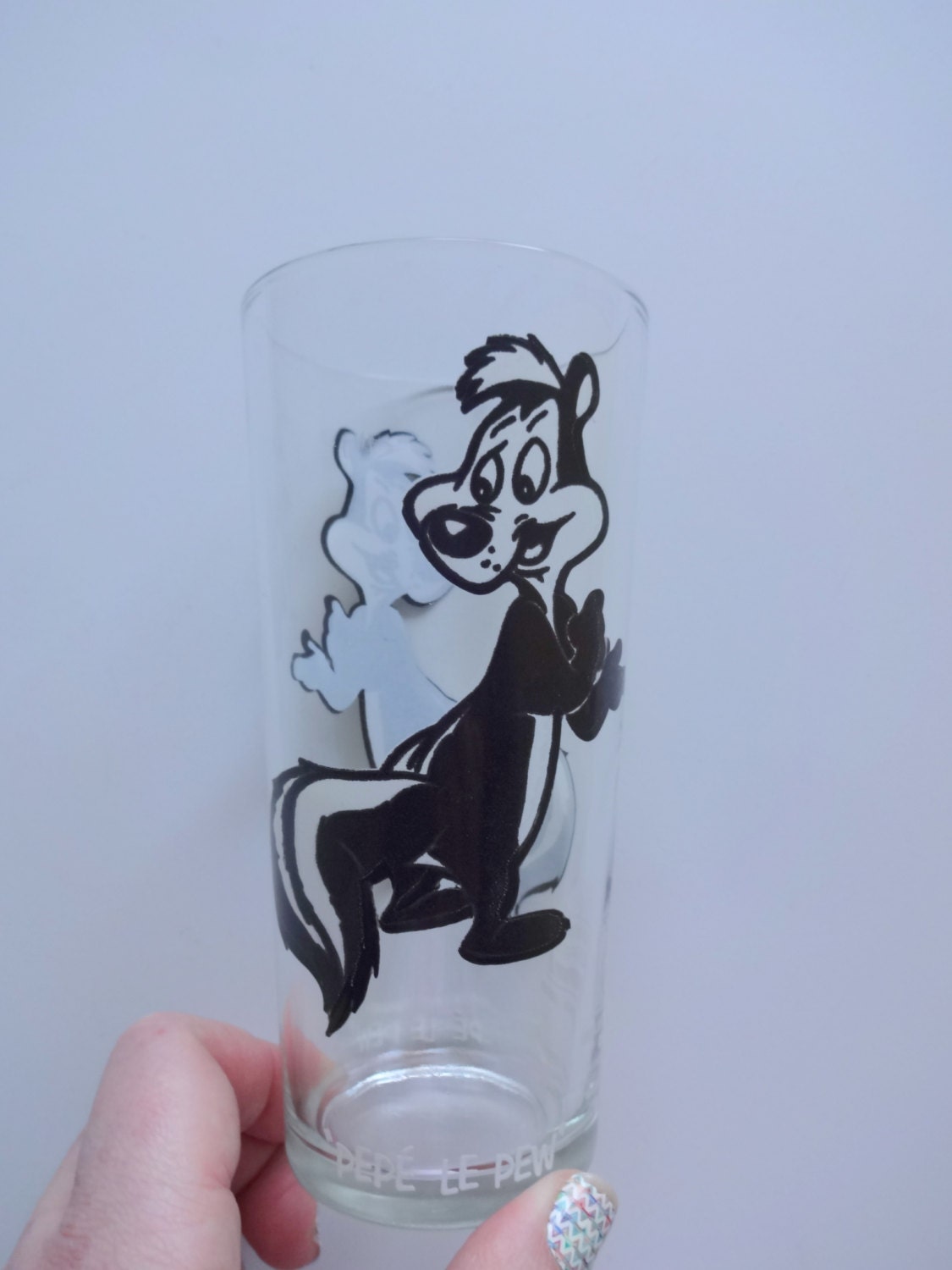 Vintage Pepe Le Pew Pepsi Drinking Glass 1973 by WylieOwlVintage