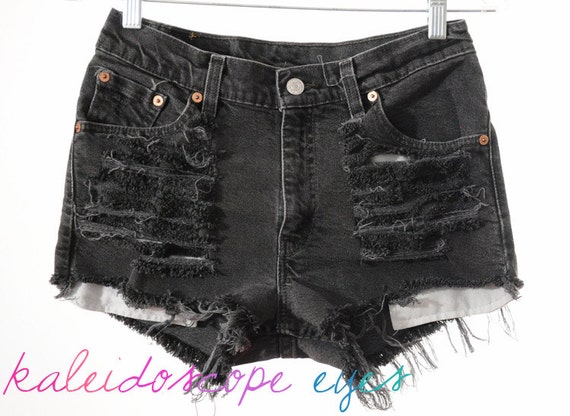 Vintage Levis DESTROYED Mid Rise TRASHED by ShopKaleidoscopeEyes