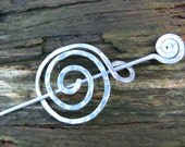 Aluminium Forged Celtic Style Shawl Pin/ Hair Barrette