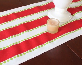 Christmas Table Runner - Red and Green Table Runner - Holiday Table Runner - Christmas Decor