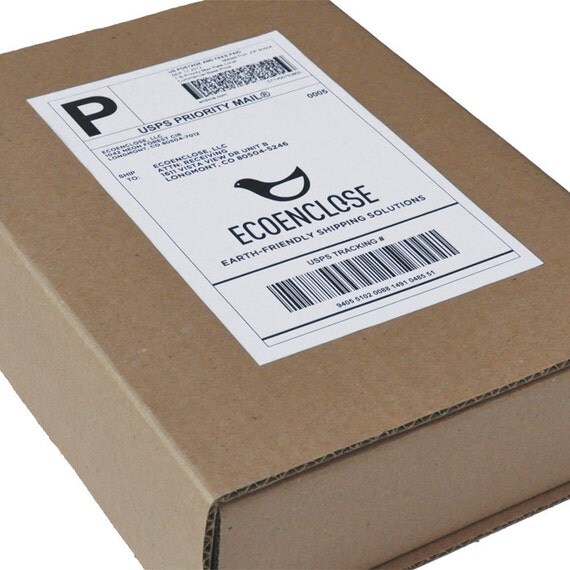 8.5 x 5.5 100 Recycled White Shipping Label