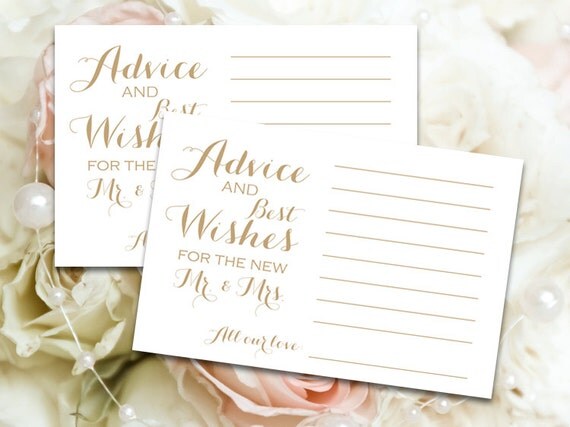 Advice for the Newlyweds cards 4 x 6 DIY by CharmingEndeavours