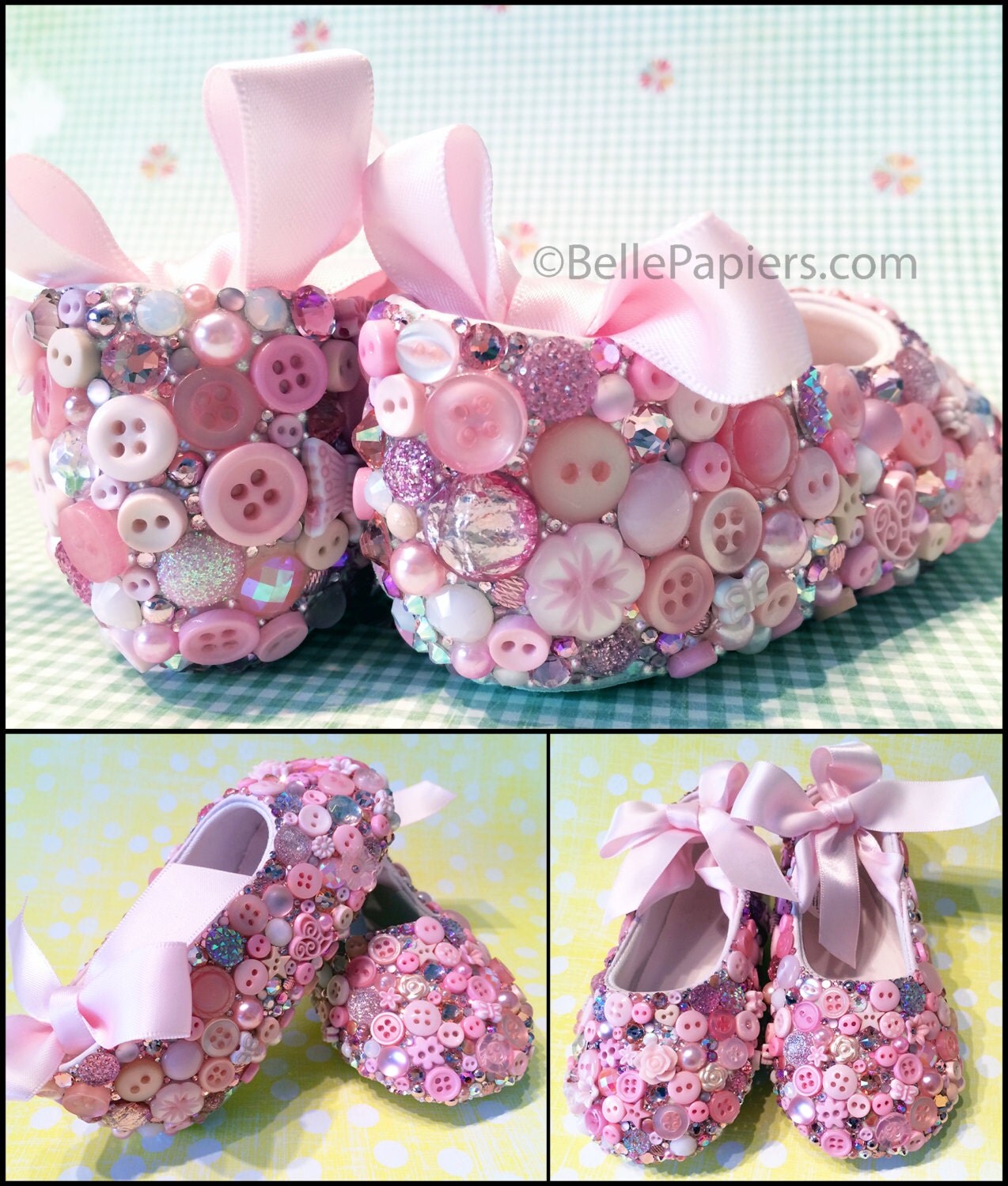 100 Swarovski Slippers Infant Baby Ballerina Ballet Shoes
