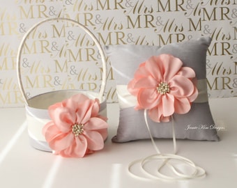 Ring Bearer Pillow & Flower Girl Basket- (Custom Made to Order)