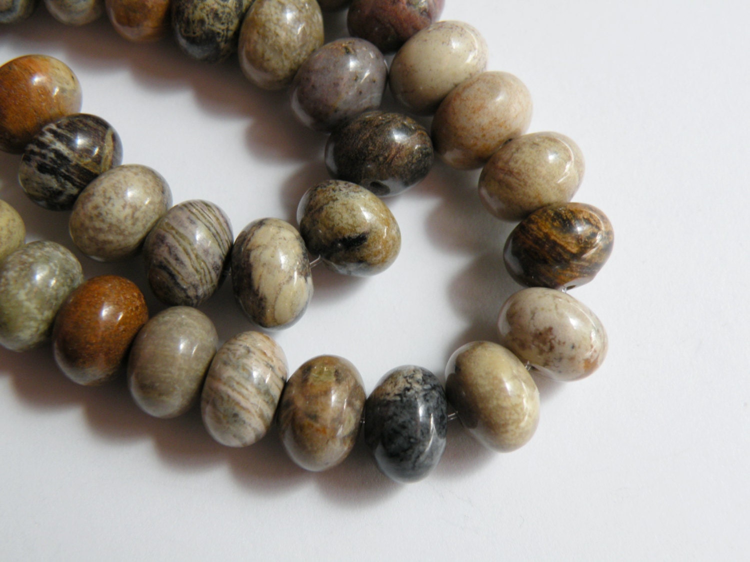 Natural Silver Leaf Jasper gemstone by SparklingSistersJS on Etsy