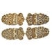 shabby chic hinges, chippy ORNATE hinges, vintage cupboard hinges, set of FOUR, architectural salvage, from Elizabeth Rosen