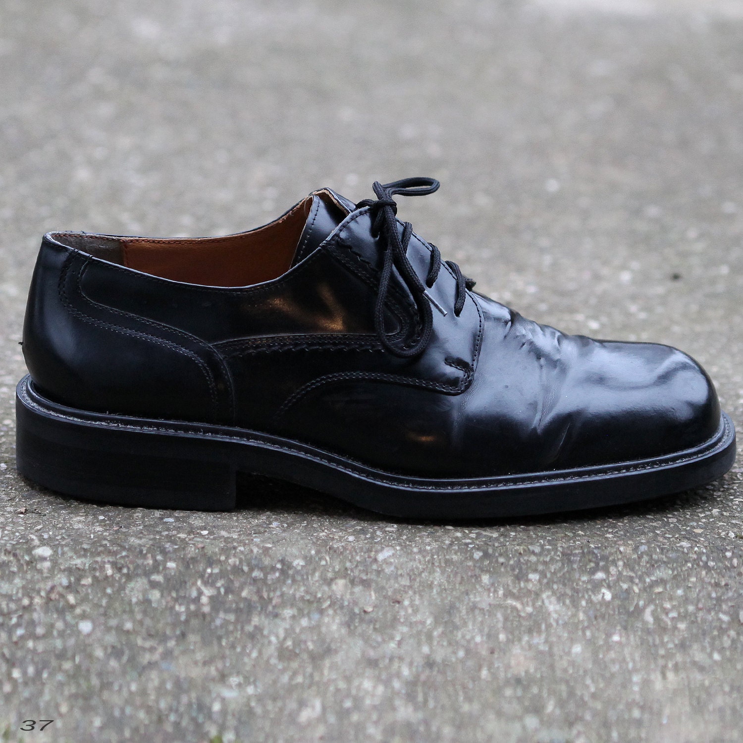 size mens 8.5 Black GRUNGE BOOTIES . Oxford Shoes Lace Up