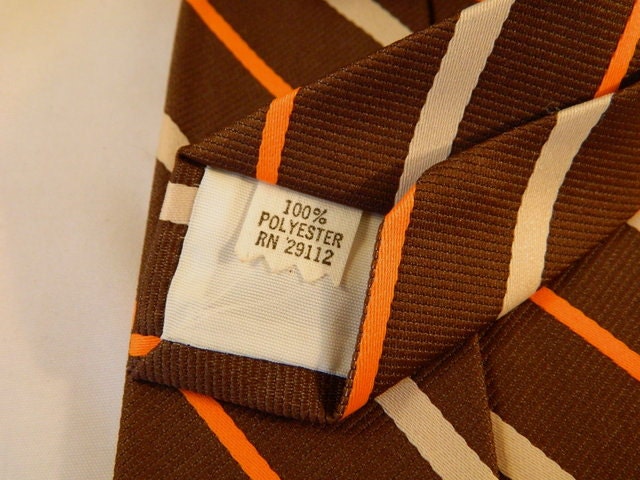 Vintage Tie / Brown Striped Tie / by VintageBaublesnBits on Etsy