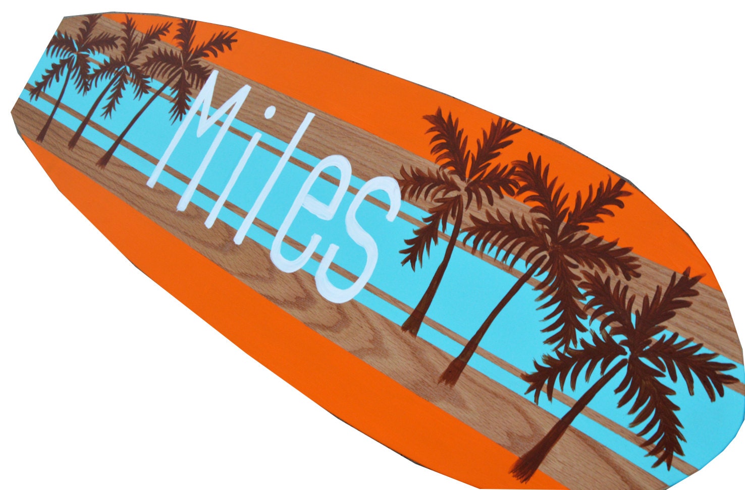 Personalized surfboard signs