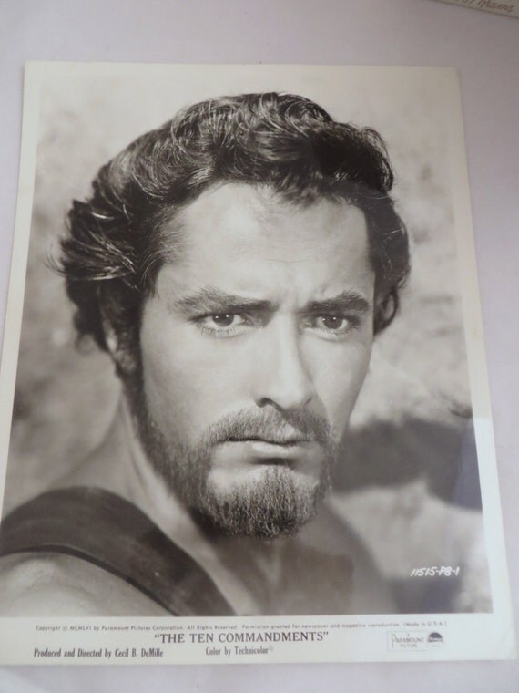 1956 Vintage Ten Commandments Movie Still John Derek