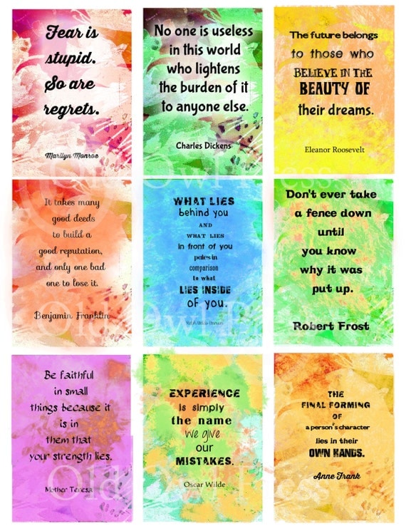 Printable affirmations trading cards motivation cards art