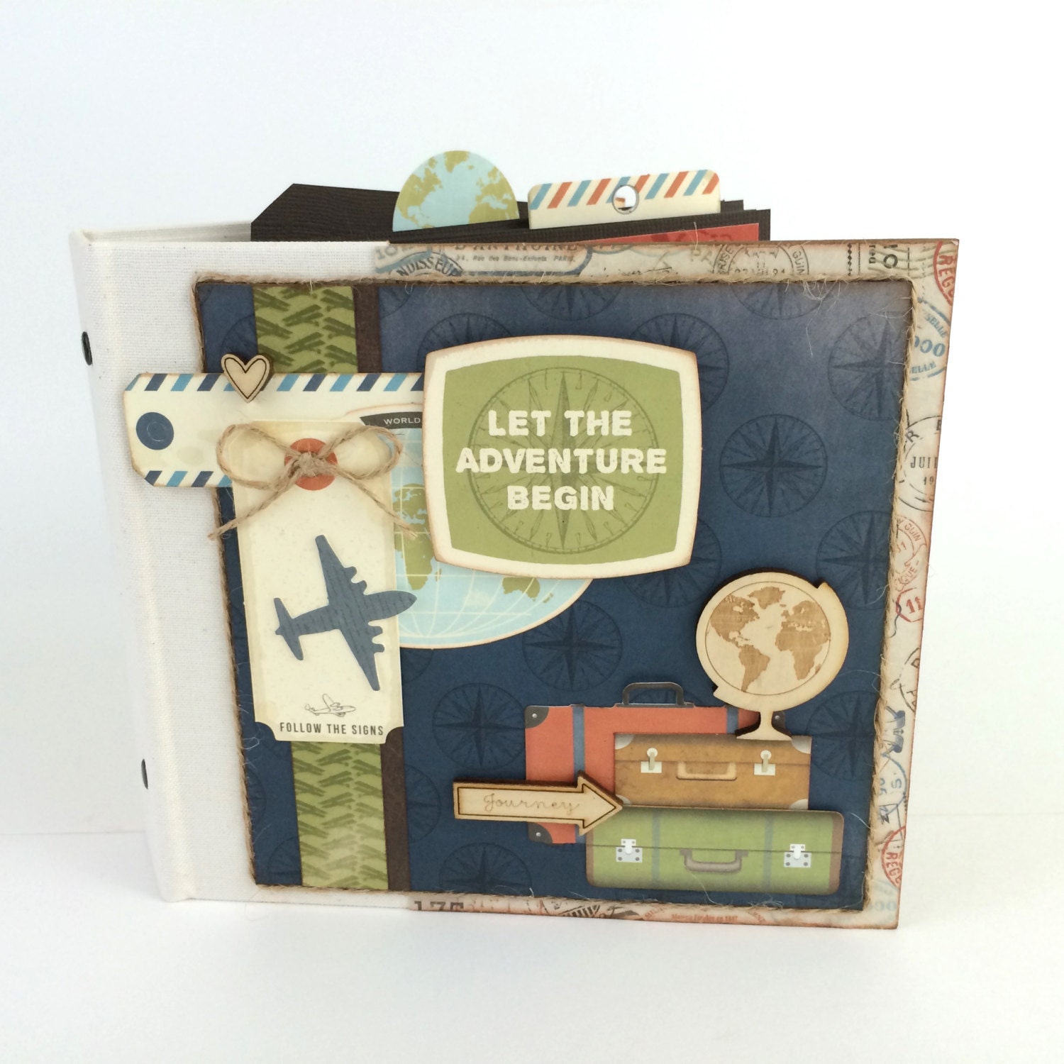 Travel Mini Album Kit or Premade Scrapbook Journal Vacation