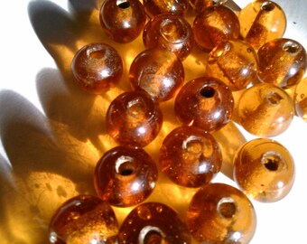 24 Peking Glass Beads Vintage