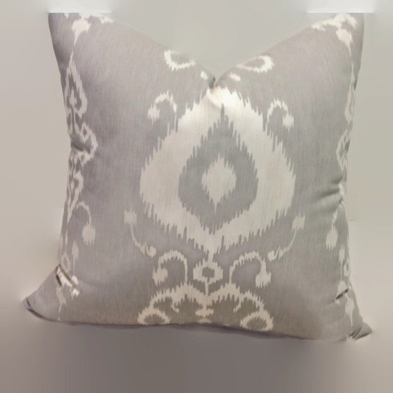 Euro pillow shams Gray Pillows Gray Ikat Pillow Decorative