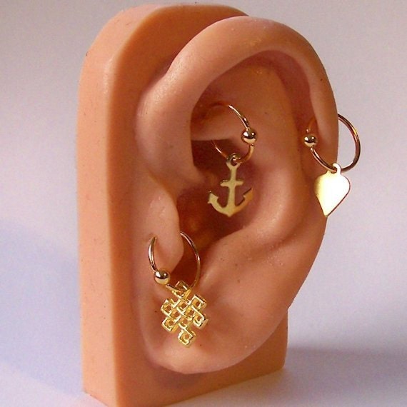 SET OF 2 16 or 18 Gauge Choose Size Tragus Piercing