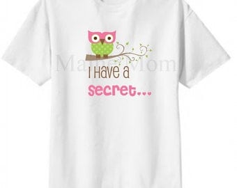 Big Cousin Owls I'm Going to be a Big Cousin again I have a secret PDF digital files for Iron on Transfer t shirt Decal Instant Download