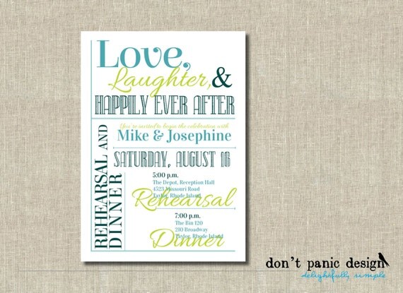 After Rehearsal Dinner Party Invitations 8