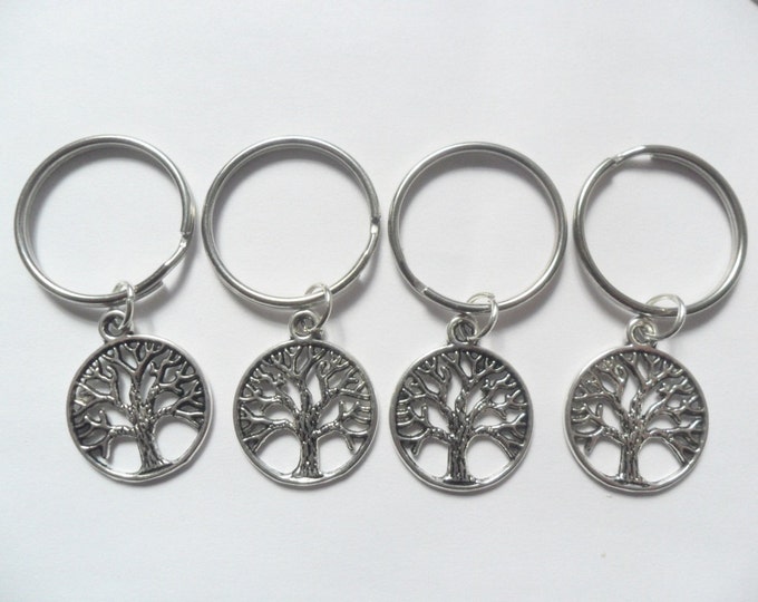4 tree of life keychains, best friends ,BFF