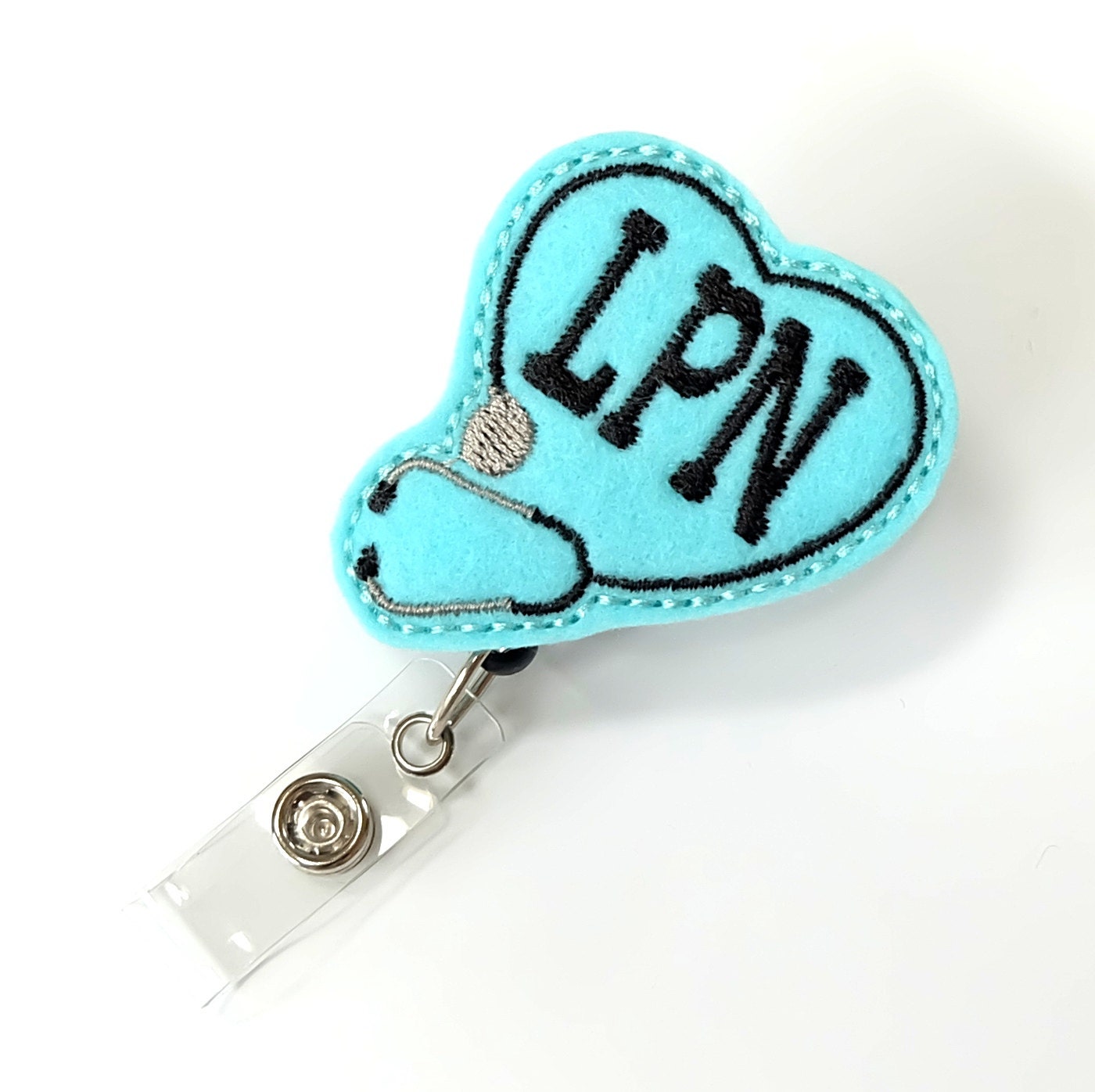 LPN Nurse Badge Clips Cute Badge Reels Stethoscope