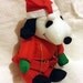 snoopy santa plush