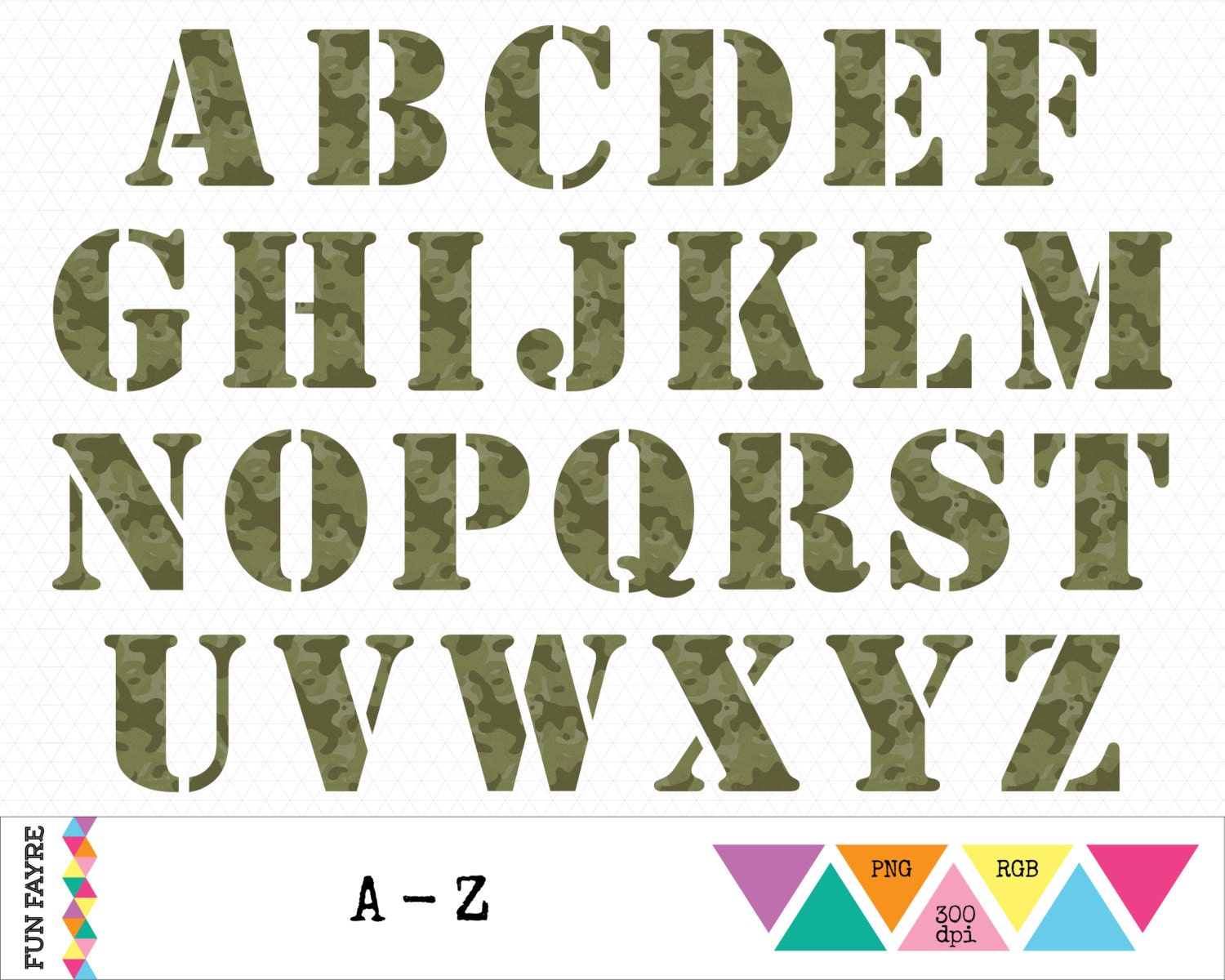 army military alphabet numbers punctuation set x 48 piece