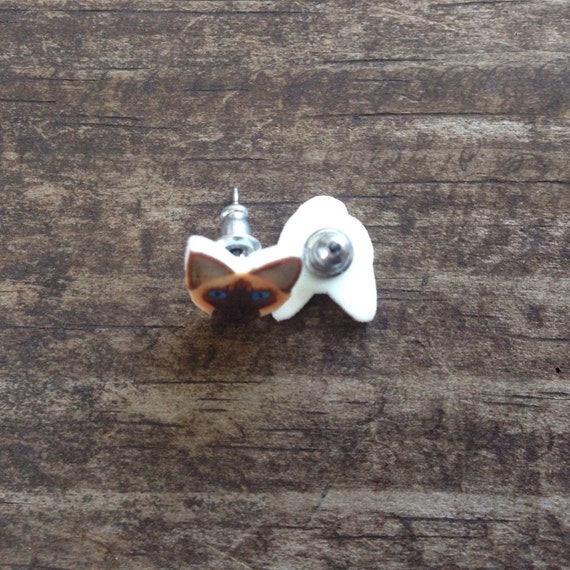 Siamese cat earrings jewelry cat jewelry siamese cat lover pet