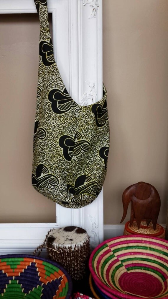ugandan kitenge fabric sling bag