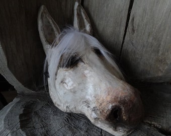 3D Mask Paper mache Horse head mask horse costume
