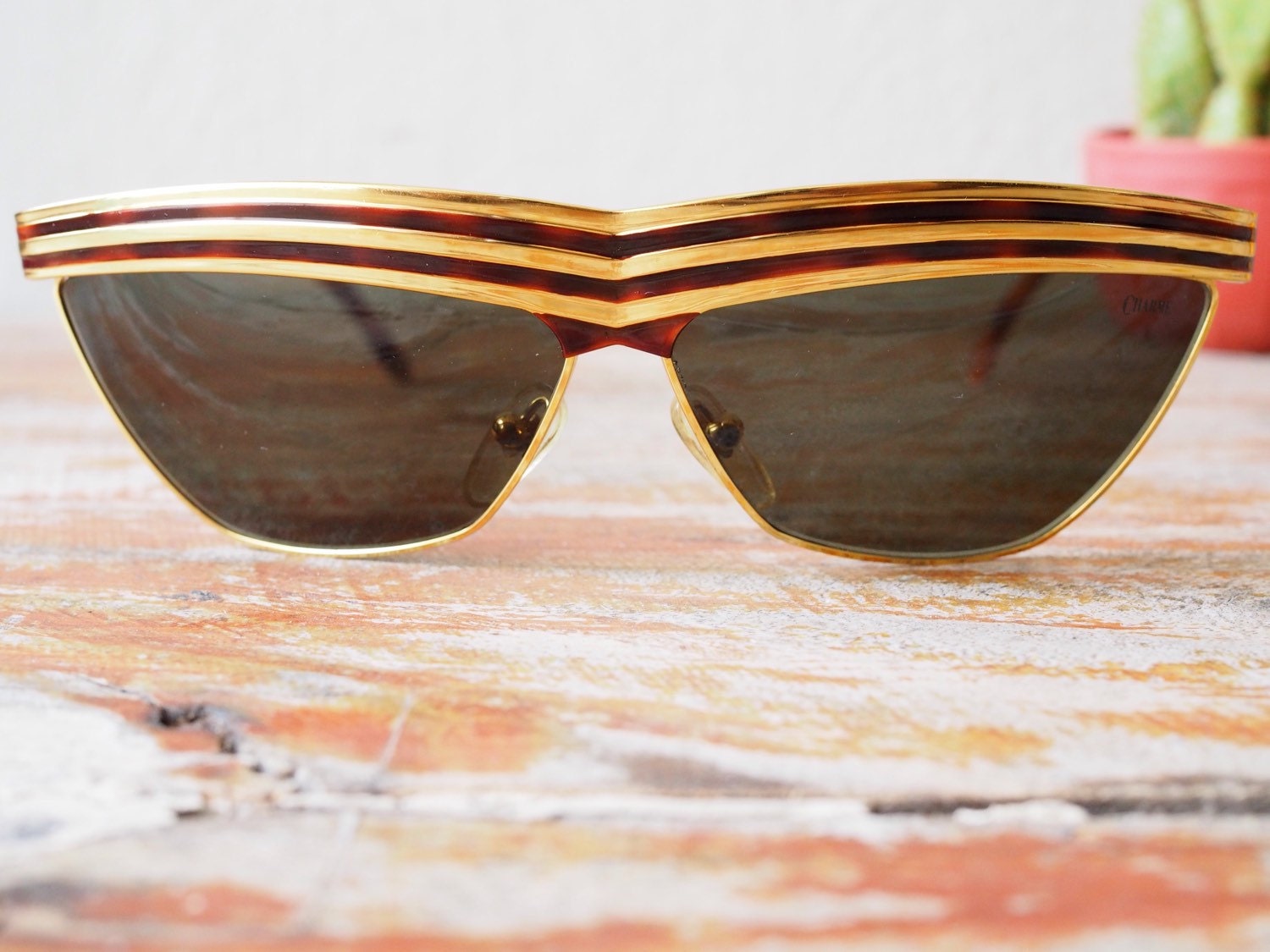 Vintage Designer Sunglasses By Charme Hand Made in Italy 1990’s Haute