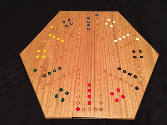 Carbles Game Board Double Sided 4 & 6 Player by PapasWorkbench